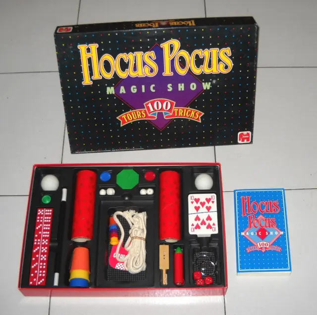 HOCUS POCUS MAGIC SHOW Scatola magica 100 Tricks – Jumbo 1989 Magia No Silvan