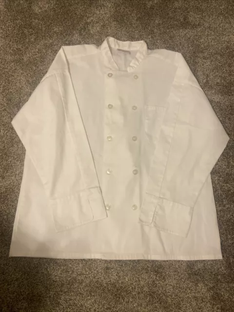 White Uncommon threads 100% Premium Soft cotton cloth Buttons Chef Coat 2XL NWOT