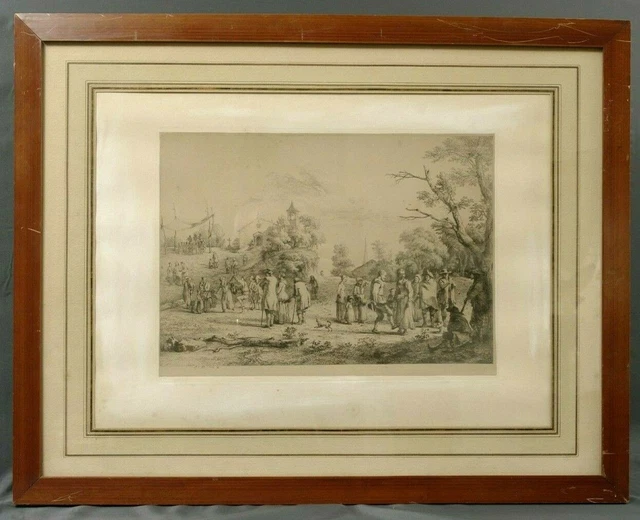 Gravure Originale Jean-Jacques De Boissieu – 1782 – « Joueur De Hautbois » – Signée