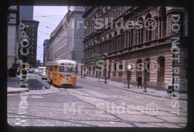 Duplicate Slide Streetcar  Baltimore Transit PCC 7077 Street Action