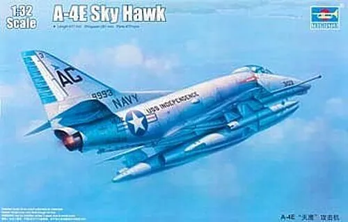 Trumpeter A4E Skyhawk Attack Aircraft - Plastic Model Airplane Kit - 1/32 Scale
