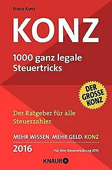 Konz: 1000 ganz legale Steuertricks von Konz, Franz | Buch | Zustand gut