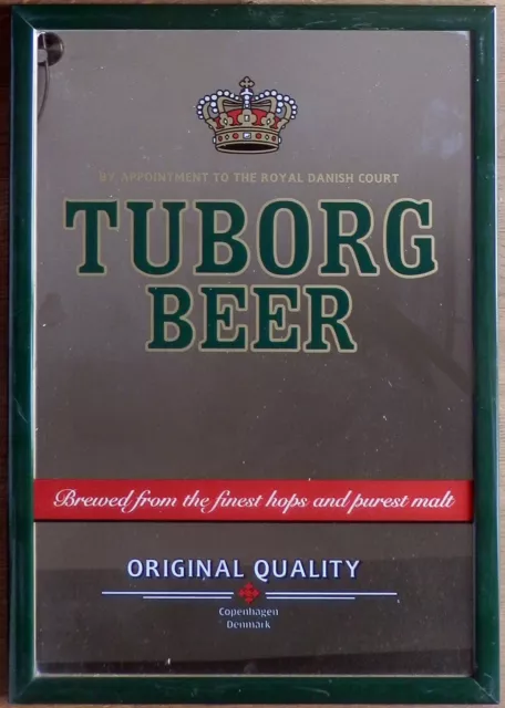 TUBORG BEER - Specchio Pubblicitario BIRRA - Beer Advertising vintage   Mirror