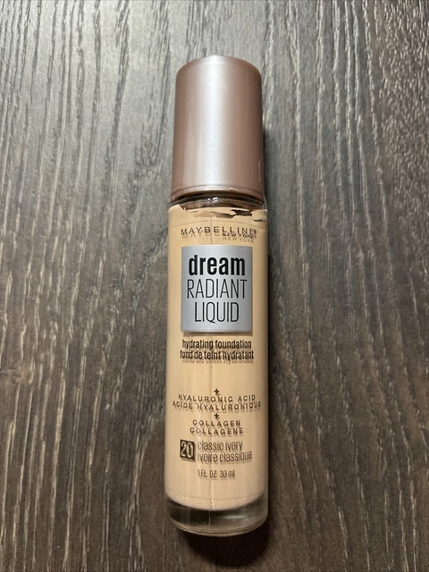 Maybelline Dream Radiant Liquid Hydrating Foundation, Classic Ivory 20, 1 fl oz