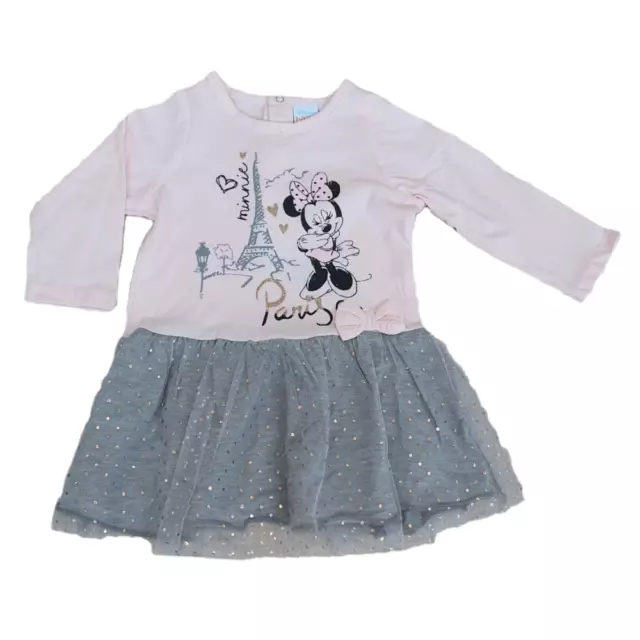 Scamiciata M.l. Minnie Mouse Disney Neonata Bambina Sun City 6/24 Mesi - Hu0012R