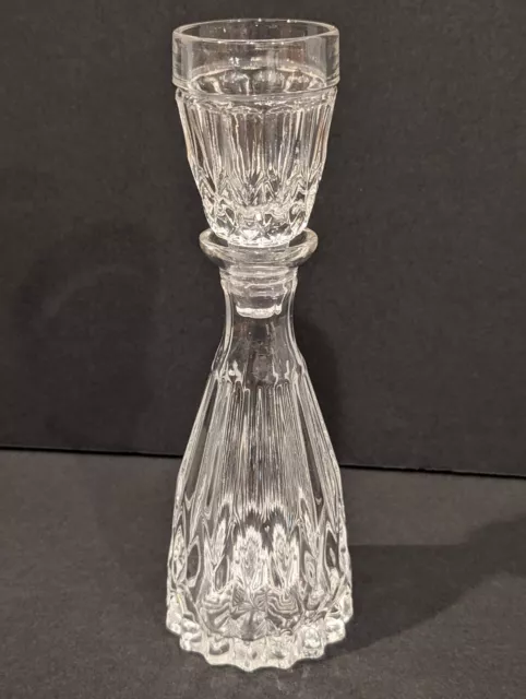 Vintage Decanter Bohemia Czech Crystal For An Individual w/Shot Glass Stopper