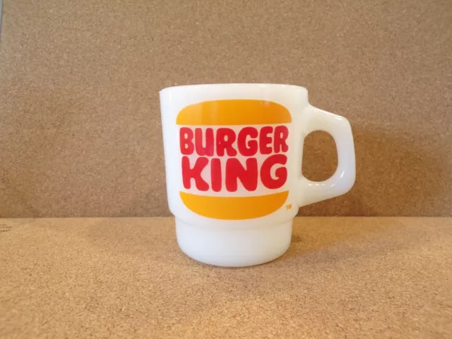 Fire-King BURGER KING HAMBURGERS FAST FOOD RESTAURANT Advertising Coffee Mug