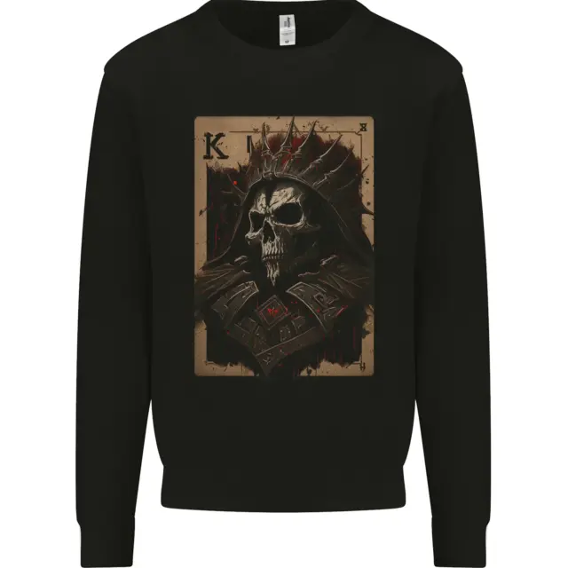King of Cards Skull King Gothic Playing Mens Sweatshirt Jumper