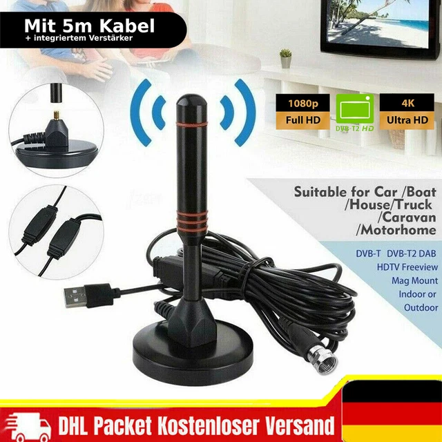 DVB-T2 Zimmerantenne Aktiv - 30dbi Verstärker, Ful Produktbild-Vorschau 2