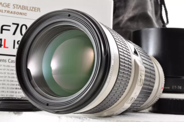 Canon EF 70-200mm F/4 L IS USM Telephoto Zoom Lens w/Box,Hood Near Mint +5 #1944