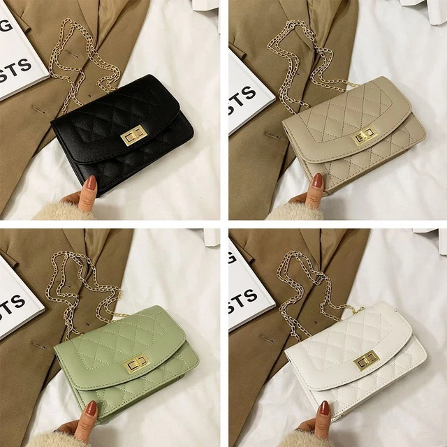 Sac à main Couleur solide Sac d'épaule messager Cuir PU Sac à bandoulière