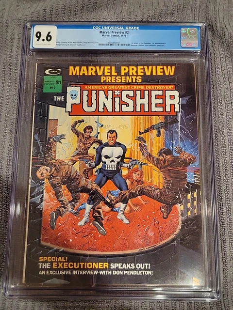 Marvel Preview #2 - Cgc 9.6 - Ow/Wp - Nm+ 1St Dominic Fortune - Origin Punisher