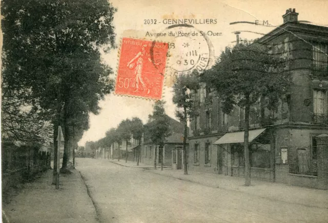 Carte GENNEVILLIERS Avenue du Pont de Saint Ouen