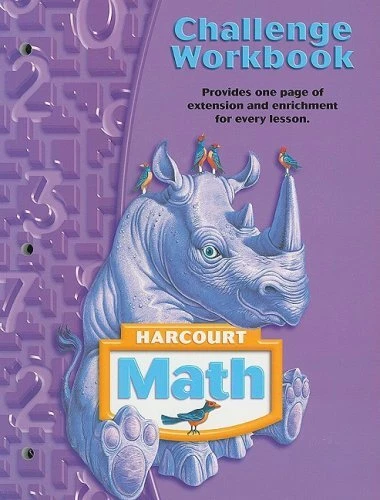 HARCOURT MATH: CHALLENGE WORKBOOK GRADE 4 By Harcourt School Publishers *VG+*