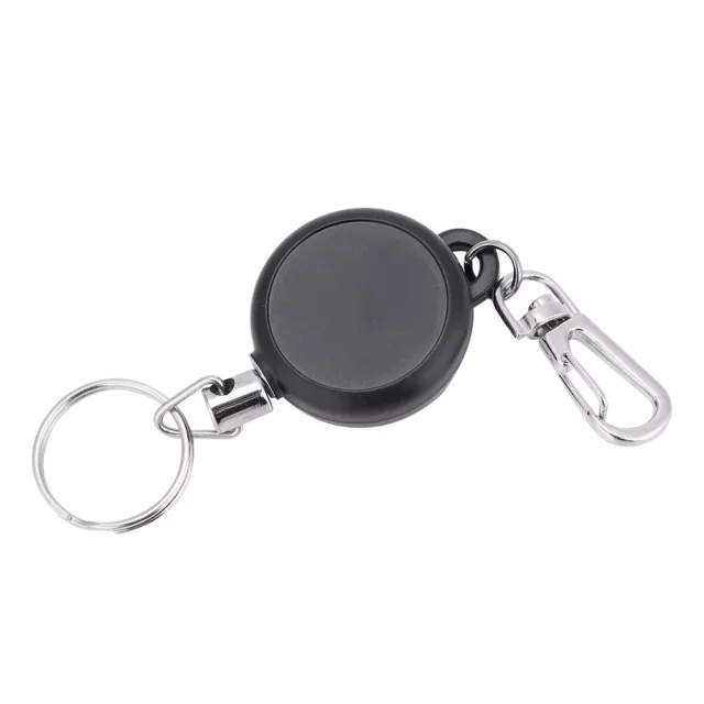 60cm Stainless Steel Wire Rope Retractable Key Chain Stretching Key Clasp ISP