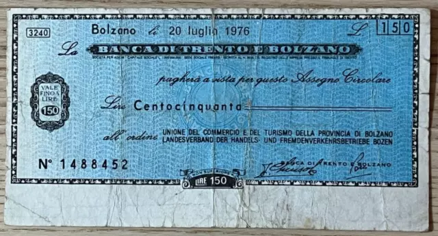 Miniassegni Banca Di Trento E Bolzano