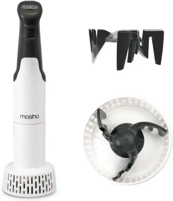 Masha Official Electric Potato Masher Hand Blender 3-In-1 Multi Tool Blends Pure