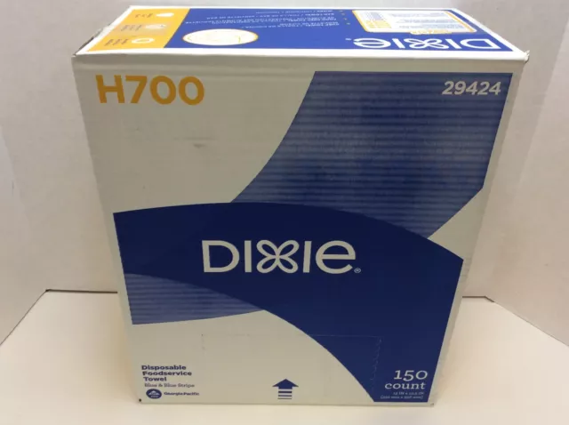 Dixie H700 Disposable Food Service Towels 13" x 23.5", 150 Count, Blue, 29424