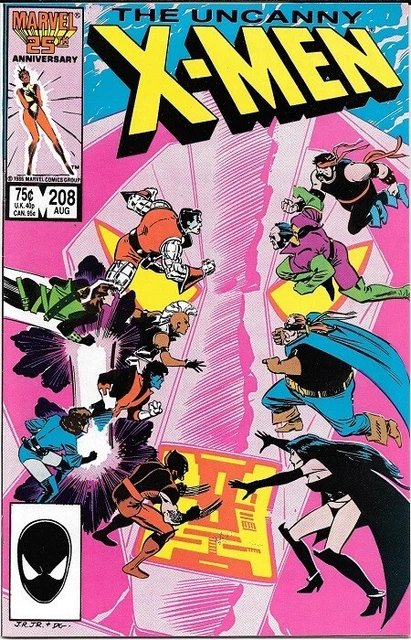 Uncanny X-Men 208-A  Marvel Comics Vol-1 (1981-2011) Grade 7.5