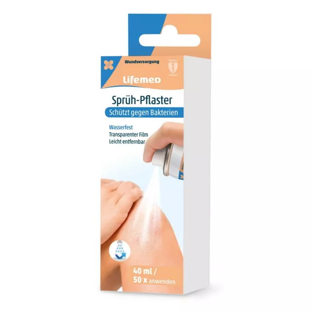 Spray Plasters Spray-On 40 ML Dressing Wound Bandaid Wundersorgung