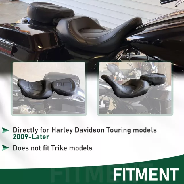 For Harley Davidson Touring Road Street Glide 2009-2024 Driver Passenger Seat 3