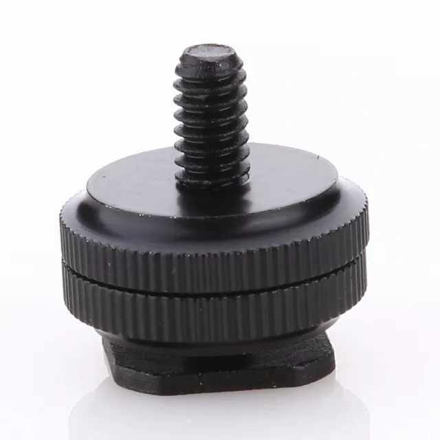 1/4" INCH dual thumb Screw Flash Cold Hot Shoe camera Adapter mount GoPro DSLR