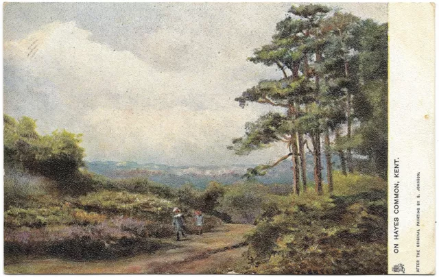 On Hayes Common Kent - postmark 1905 - Tuck Oilette oil facism