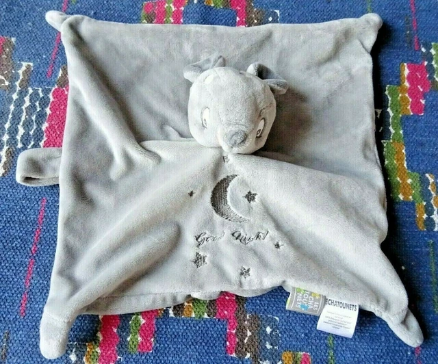 4Pa/ Doudou Plat Les Chatounets Faon Sasha Good Night Gris  Kom Neuf