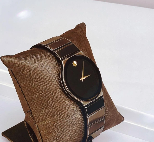AUTENTICO OROLOGIO DA POLSO SVIZZERO al quarzo da uomo al quarzo anni '90 MOVADO 84.C6.880.2A 3