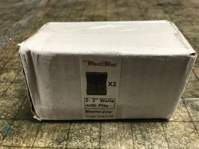 NEW In Box Sealed Dwarven Forge Resin Set of 2 Walls with Pits Tiles 018-PTB NEW In Box Sealed Dwarven Forge Resin Set of 2 Walls with Pits Tiles 018-PTB