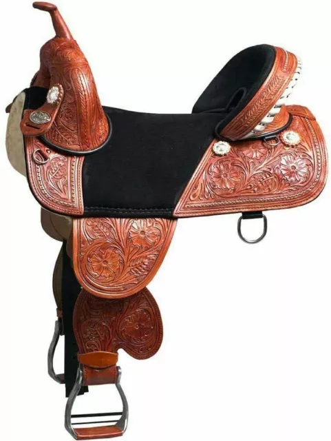 Sella Western/Pleasure Trail Barrel Racing Premium Leather TREELESS 16"