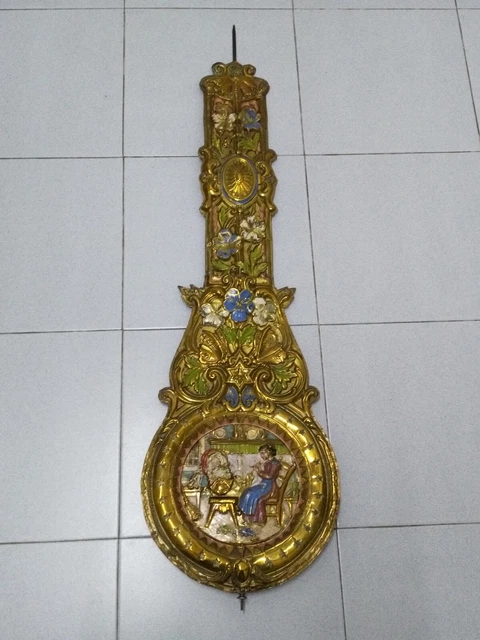 PETIT BALANCIER ANCIEN pour pendule horloge - laiton - diamètre 47 mm EUR 12,00 - FR