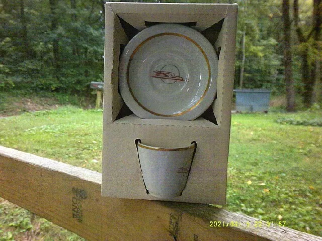 Scammell's Union Pacific Winged Streamliner Demitasse Cup and Saucer MINT in BOX
