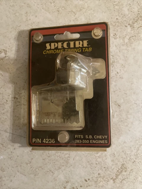 Spectre Chrome Timing Tab for Chevy SB 283 - 350 with 6”, 7” and 8” Balancers