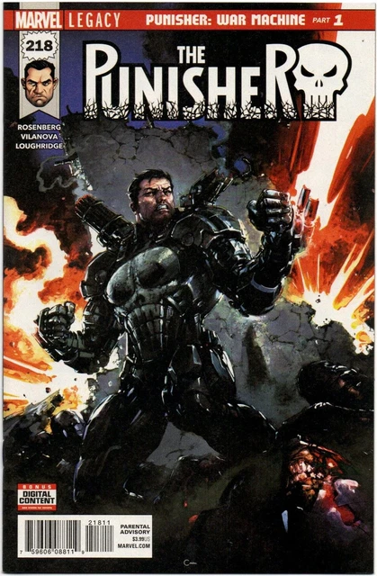 PUNISHER 218 CLAYTON CRAIN 1st PRINT 1st PUNISHER WAR MACHINE LEGACY TIE IN NM