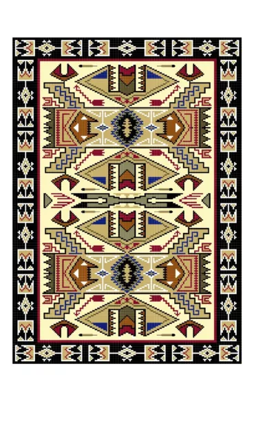 TEEC NOS POS IV Southwest Rug for Counted Cross Stitch PATTERN