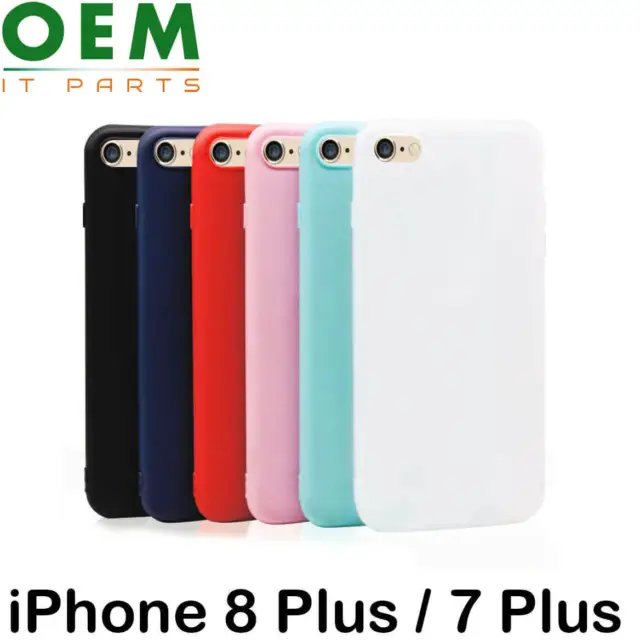 For iPhone 8 Plus & 7 Plus Case Liquid Silicone Luxury Thin Soft Phone Cover New