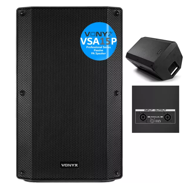 VONYX VSA15P 15& PA Speaker 2-Way Passive Crossover 1000w Mobile DJ ...