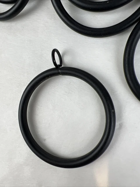 Vintage Metal Curtain Rod Rings (42) Fits 1.5” Rod Black 2