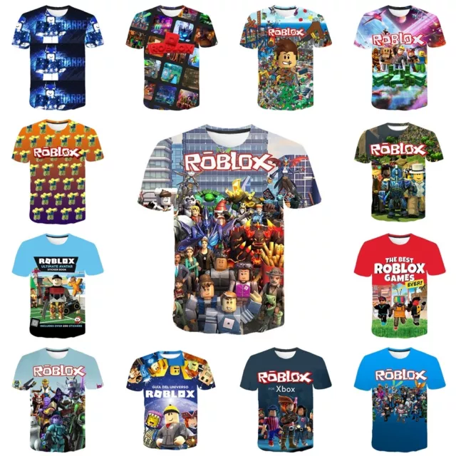 Kids Boys Girls Roblox 2021 T-Shirt Short Sleeve Childrens Gaming Casual Tee  Top
