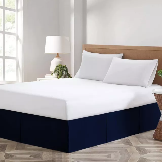 Bed Skirt Navy Solid Select Drop Length All Us Size 1000 Tc Egyptian Cotton