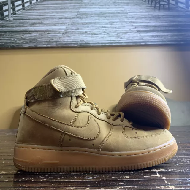 Nike AF1 Air Force 1 High LV8 Wheat Youth GS Size 6.5Y 807617-701 Kids Shoes