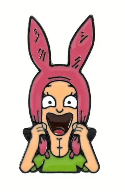 BOBS BURGERS ENAMEL Pin- Louise in bunny ears AU stock free AU