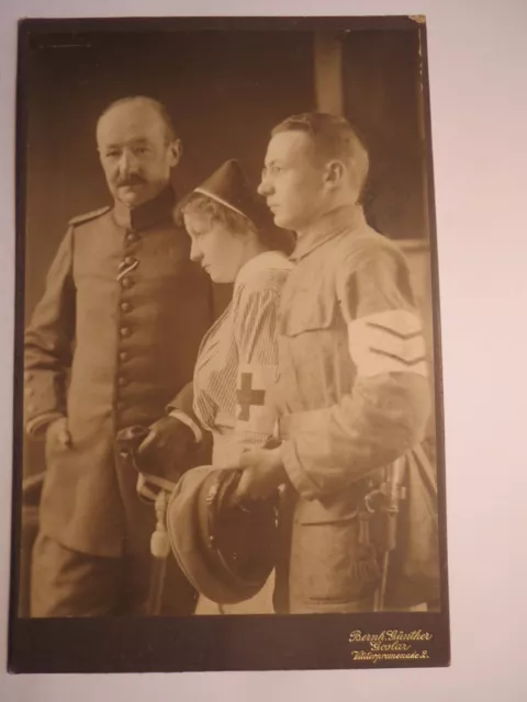 Goslar - 2 Soldaten in Uniform & Krankenschwester - Abzeichen - Portrait / KAB