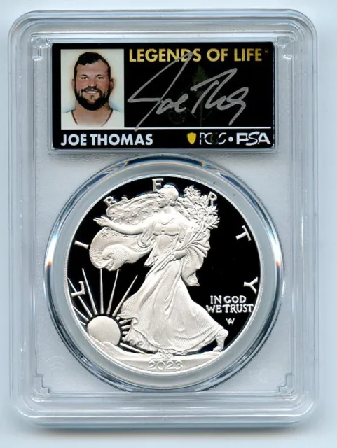 2023 W $1 Proof Silver Eagle PCGS PR70DCAM AR Legends of Life Joe Thomas