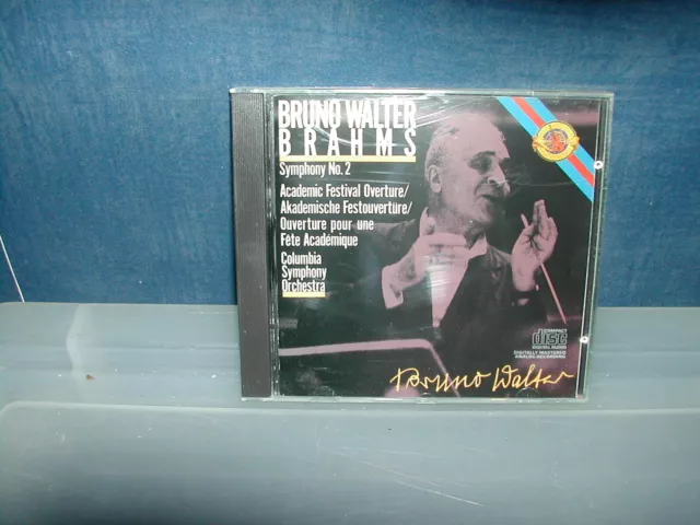 Brahms Symphony #2 Bruno Walter Columbia Symphony Orchestra CD 1985 CBS