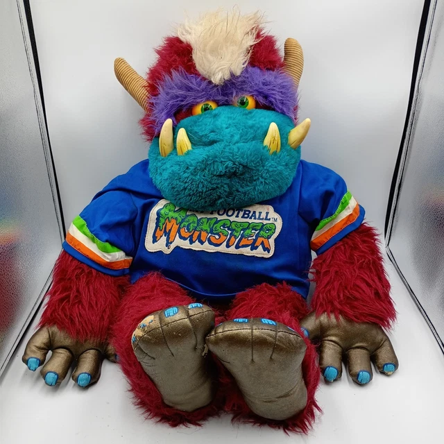 VINTAGE MY PET Football Monster 1986 AMTOY RARE Plush No