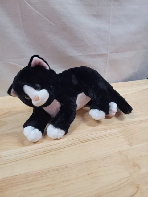 TY Shadow Cat Peluche Clásico Negro Blanco Gatito Colección Clásica Muñeca de Peluche