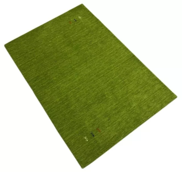 Tappeto Gabbeh Verde 100% Lana Tessuto a Mano Orientale Lori 128x190 CM WR118