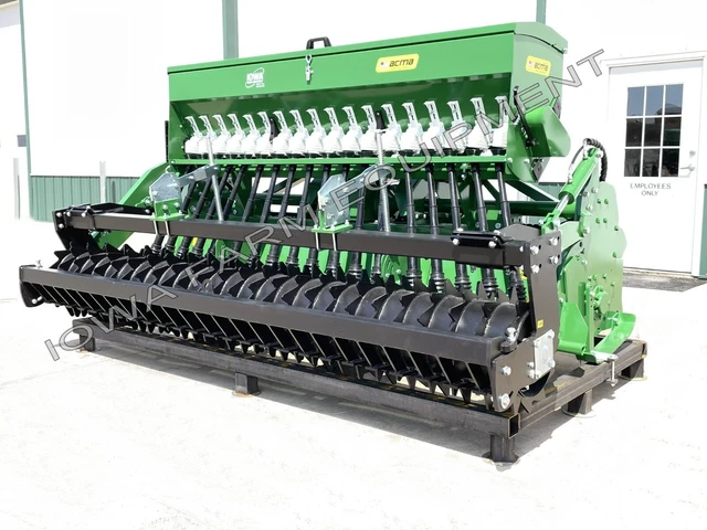 10' ACMA 300P Rotary Tiller w/Seeder &XW Packer Roller: Efficient 1-Pass Results